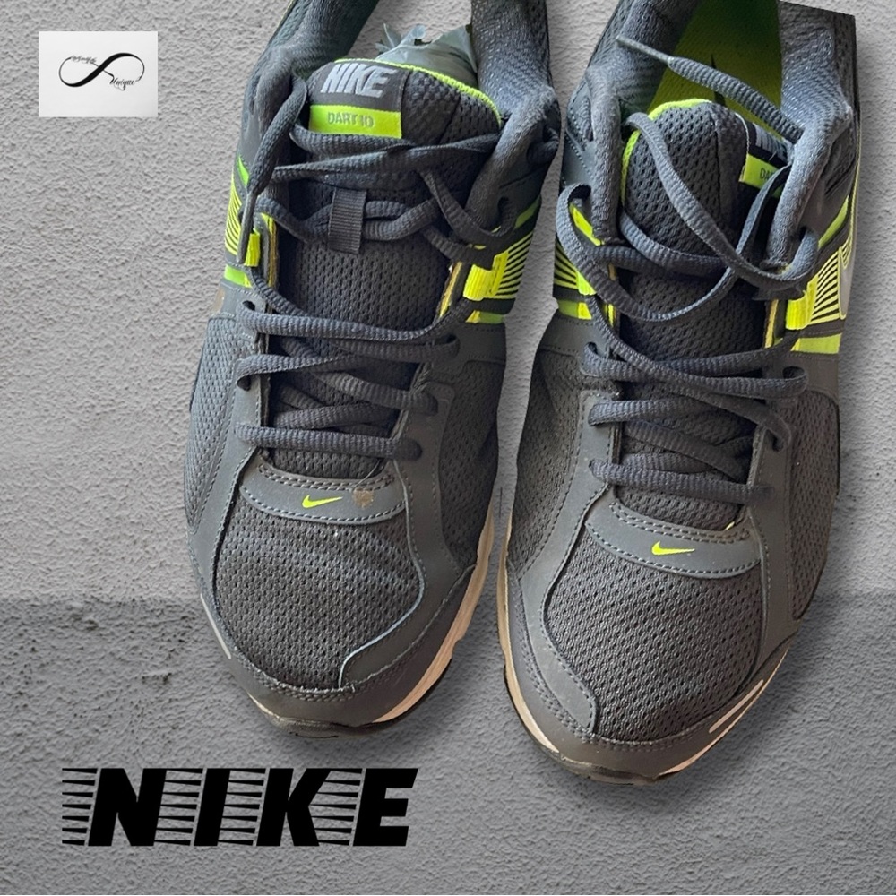 Nike gray/neon sneakers-11